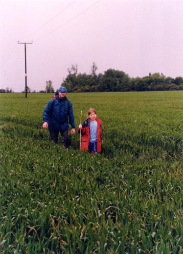 Marking out the boundary through a field